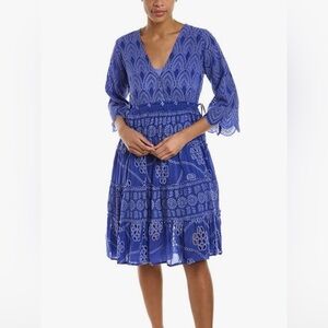 Johnny Was Blue Eyelete Dress